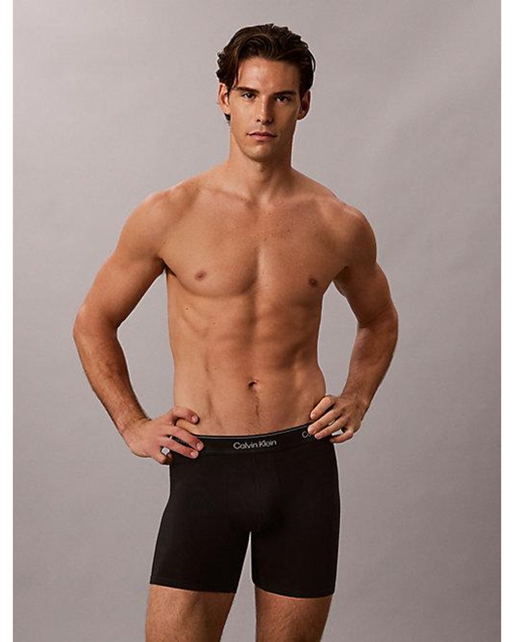 Calvin Klein Multicolor 3 Pack Boxer Briefs Icon Cotton Stretch Metallic for men