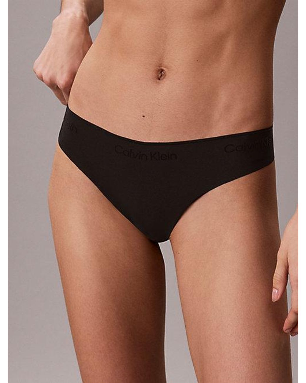 Calvin Klein Brown Thong Invisibles Icon