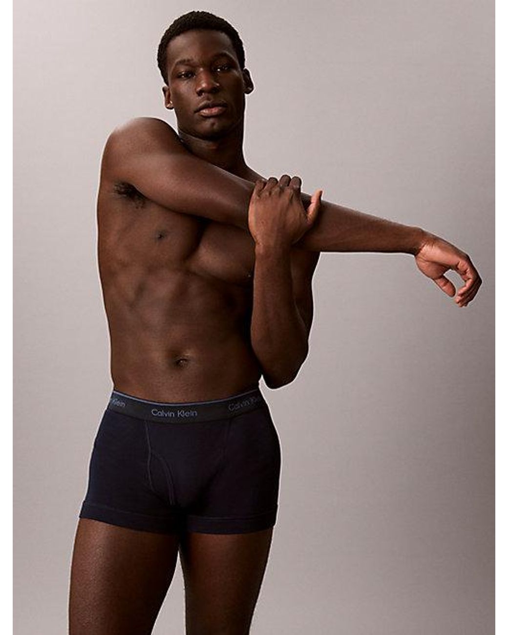 Calvin Klein Blue 5 Pack Trunks Cotton Classics for men