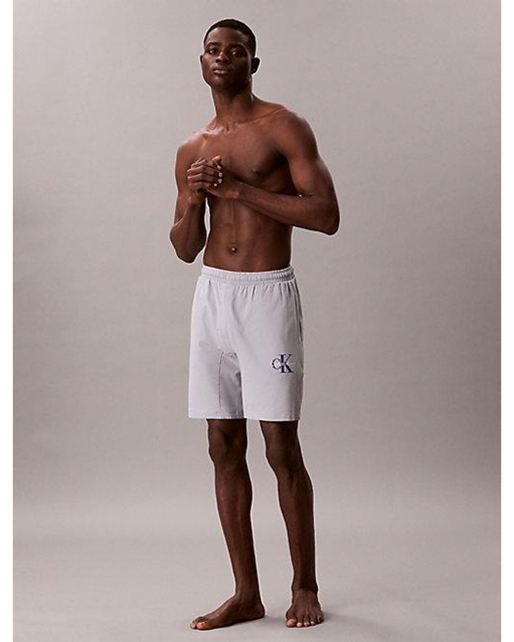 Calvin Klein Brown Pyjama Shorts Icon Cotton Stretch Graphic for men