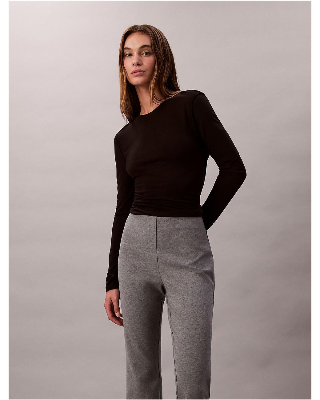 Calvin Klein Multicolor Ponte Slim Flared Pants