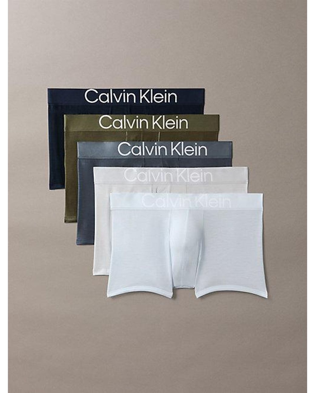Calvin Klein Metallic 5 Pack Trunks Ultra Soft Cotton Lyocell for men