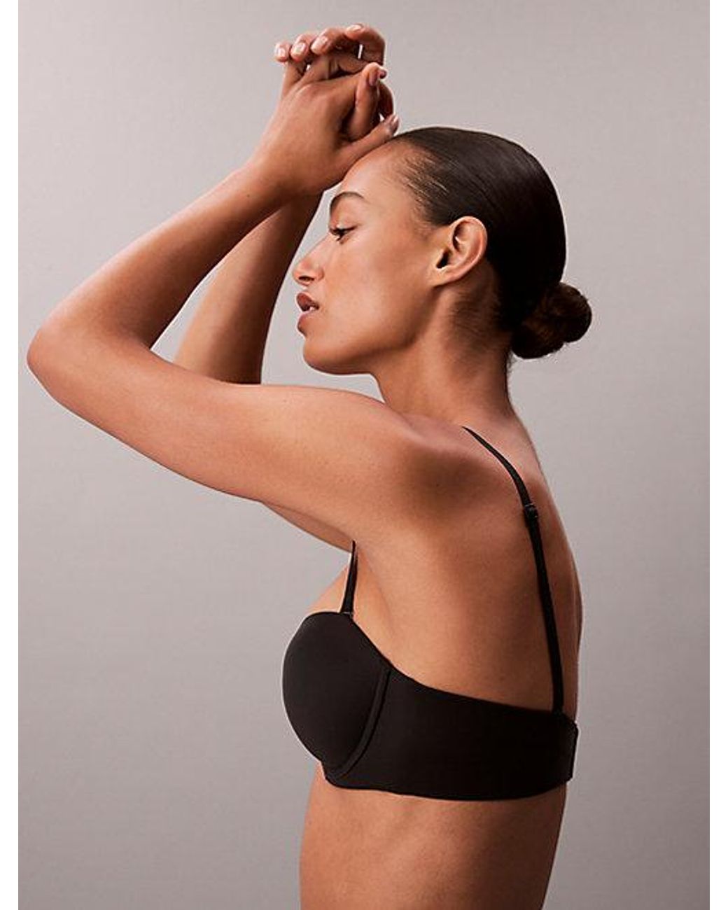 Calvin Klein Black Strapless Push Up Bra Perfectly Fit