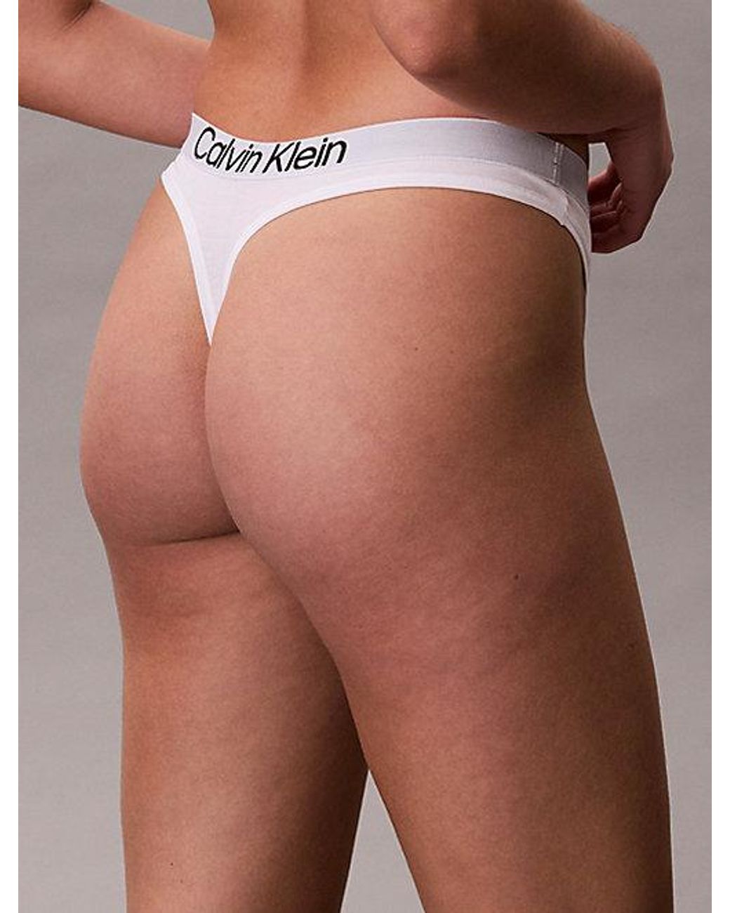Calvin Klein Brown Thong Extra Soft Cotton Stretch