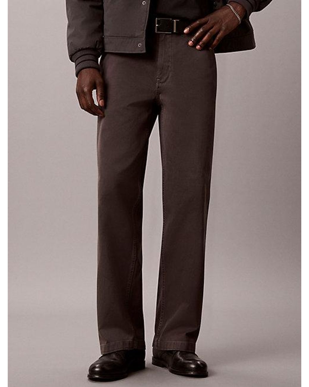 Calvin Klein Brown Jeans Baggy Chino Pants for men