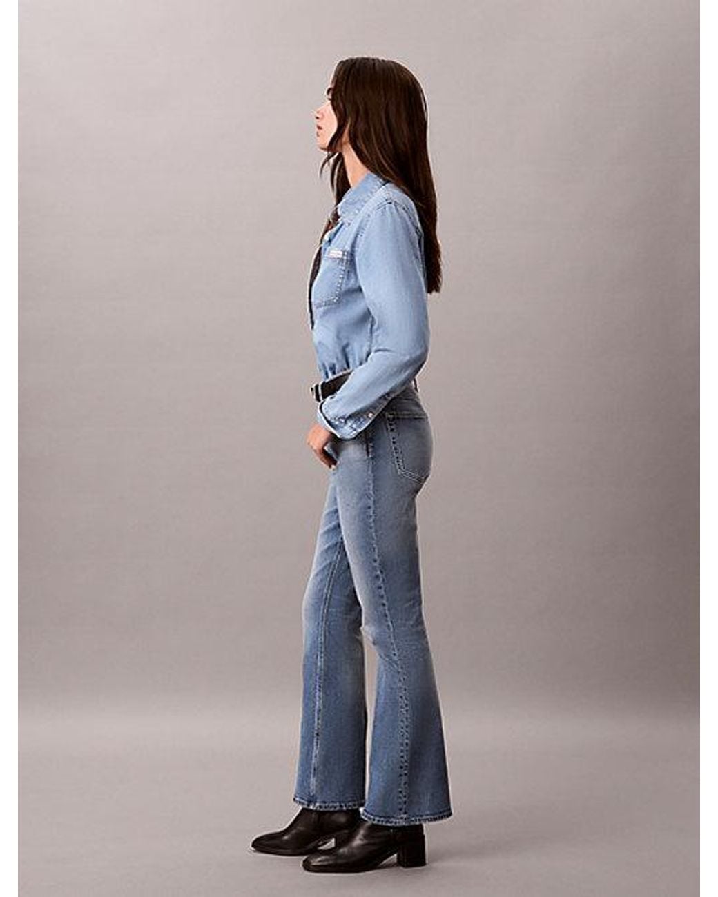 Calvin Klein Blue Jeans High Rise Bootcut Jeans