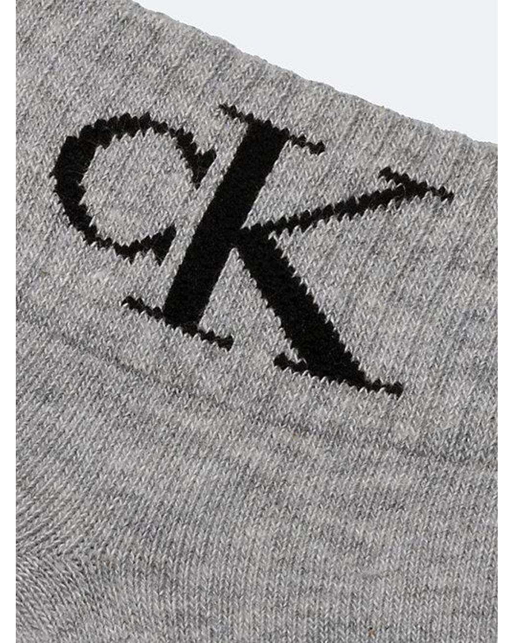 Calvin Klein Gray Jeans 2 Pack Soft Cotton Stretch Ankle Socks