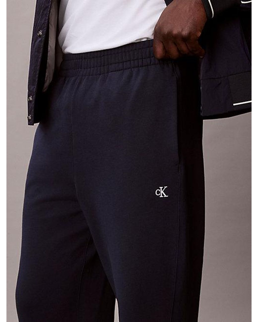 Calvin Klein Blue Jeans Cotton Terry Joggers for men