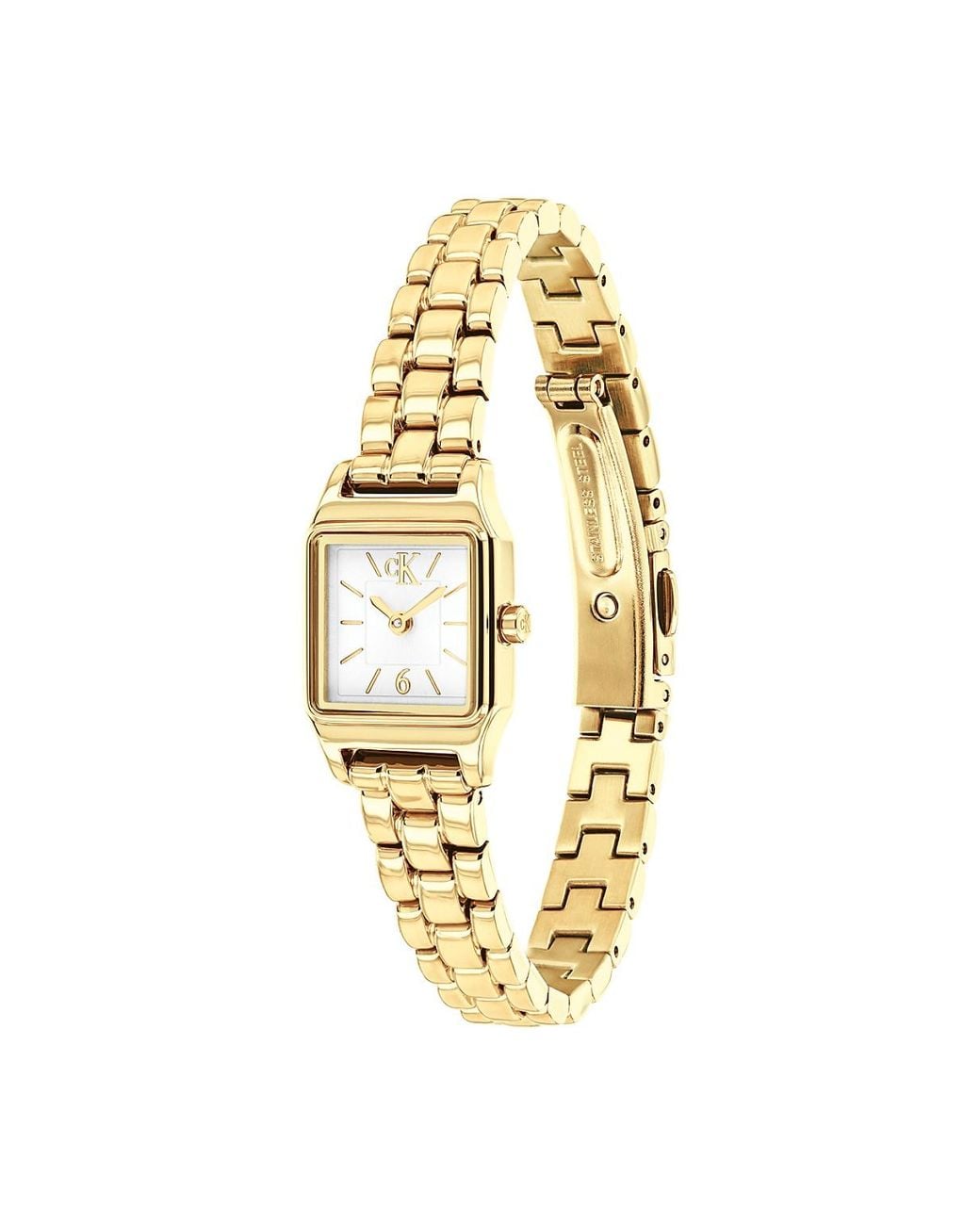Calvin Klein Metallic Square Monogram Bracelet Watch