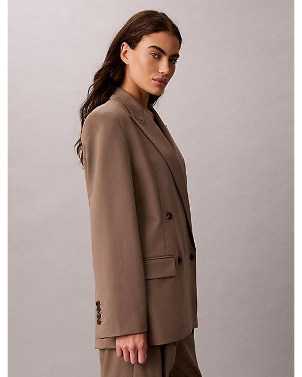 Calvin Klein Brown Jeans Classic Double Breasted Blazer