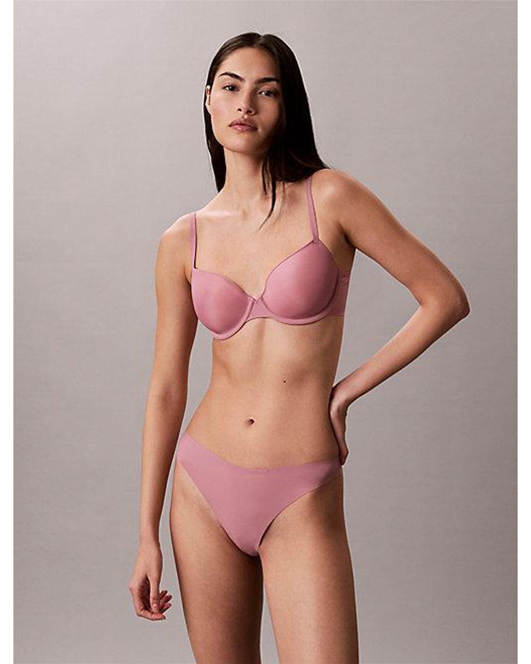 Calvin Klein Pink Thong Perfectly Fit Ultra Light