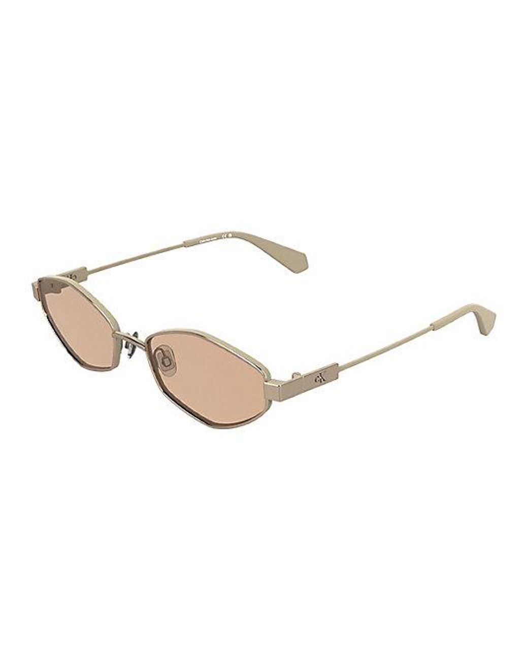 Calvin Klein White Jeans Modified Rectangle Sunglasses