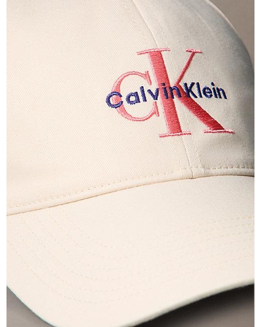 Calvin Klein Natural Cotton Twill Logo Cap