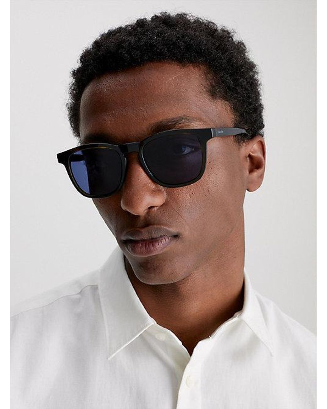 Calvin Klein Blue Rectangle Sunglasses for men