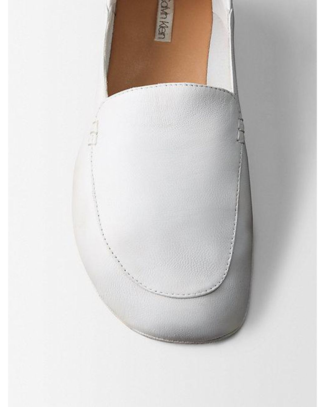 Calvin Klein White Vela Loafer