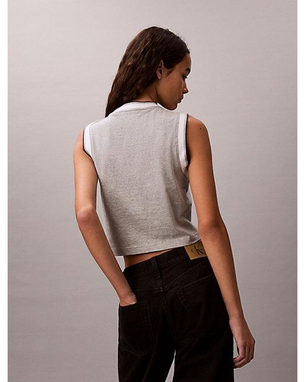 Calvin Klein Multicolor Jeans Sporty Ringer Tank Top