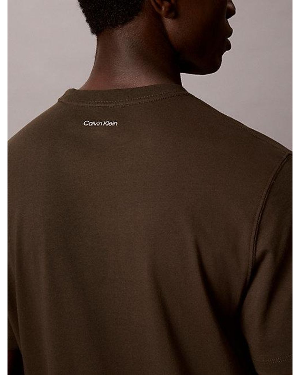 Calvin Klein Brown Jeans Script Logo T-Shirt for men