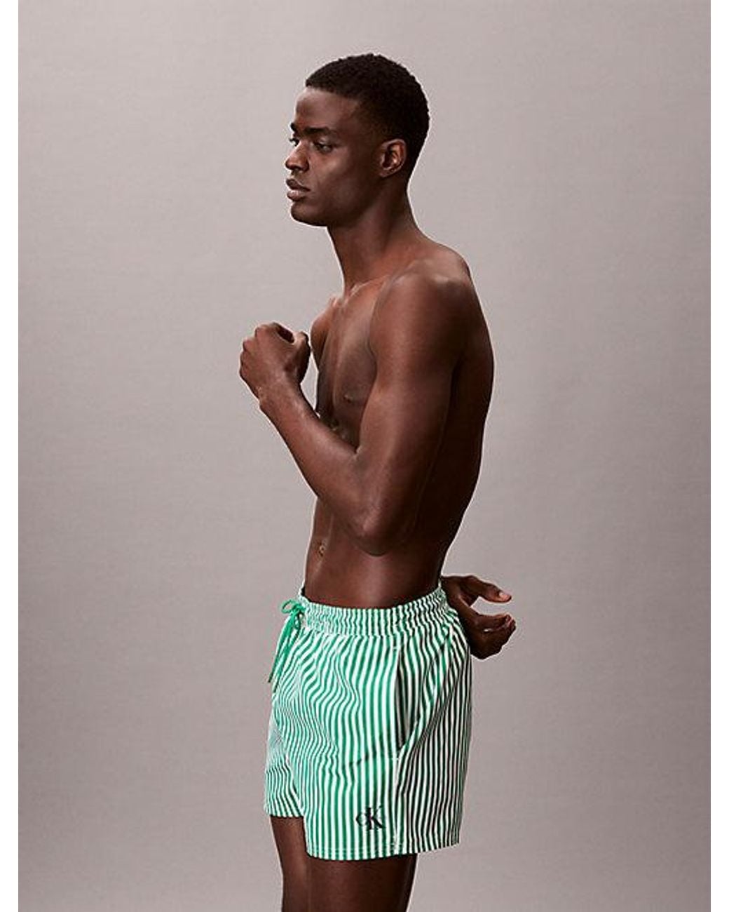 Calvin Klein Multicolor Short Drawstring Swim Shorts Ck Monogram for men