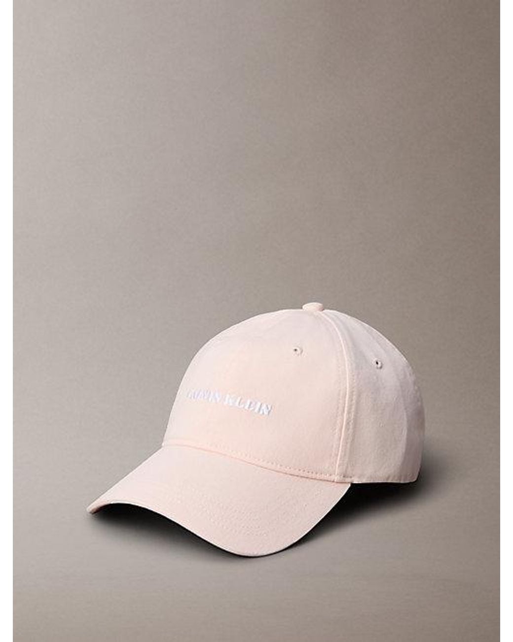 Calvin Klein Pink Cotton Twill Embroidered Logo Cap