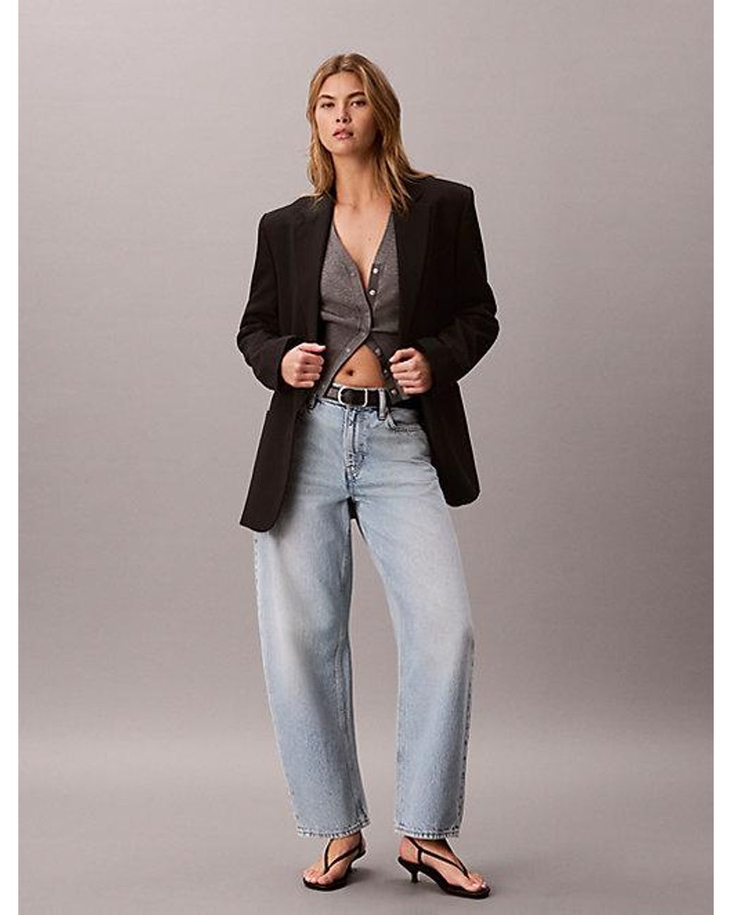 Calvin Klein Gray Jeans Relaxed Barrel Jeans