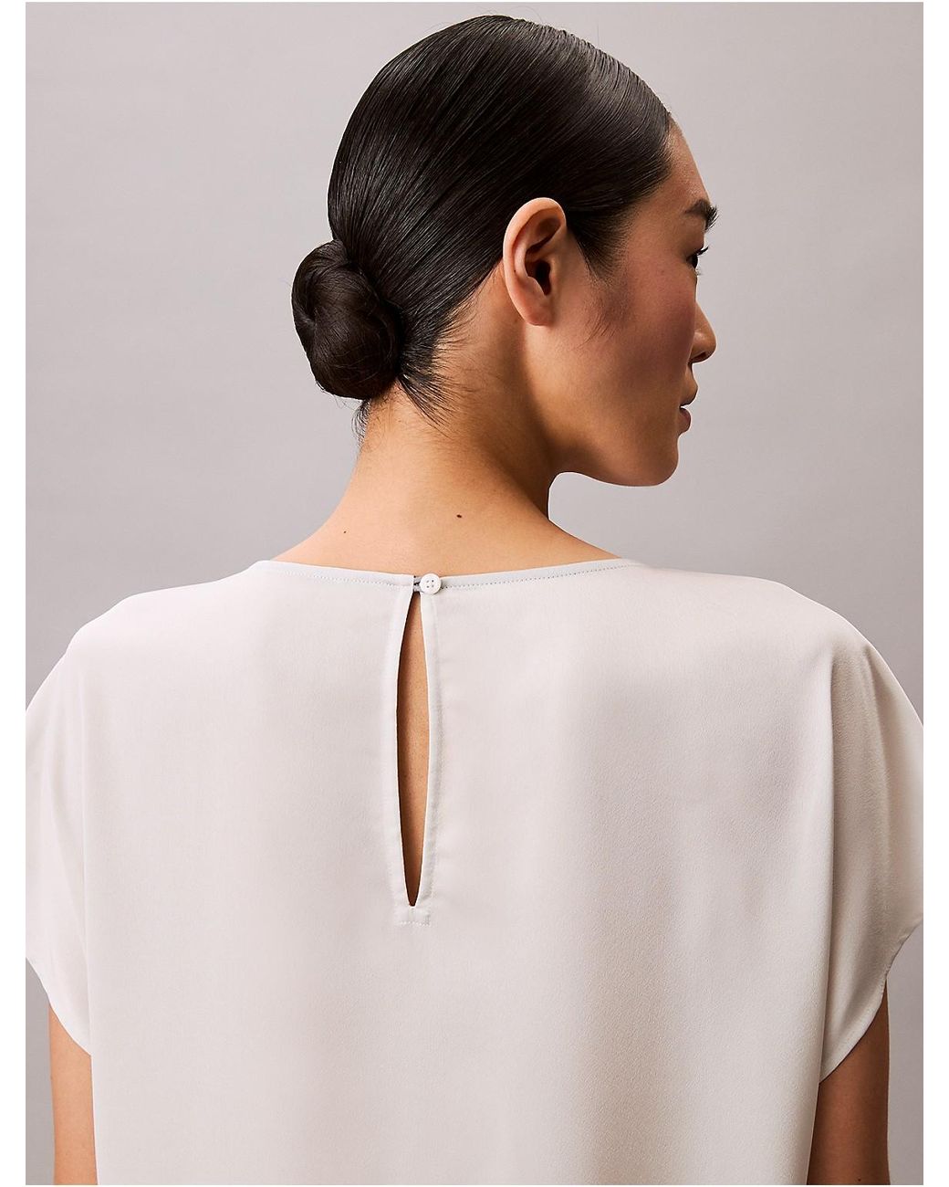 Calvin Klein Gradient Satin Midi Dress | Lyst