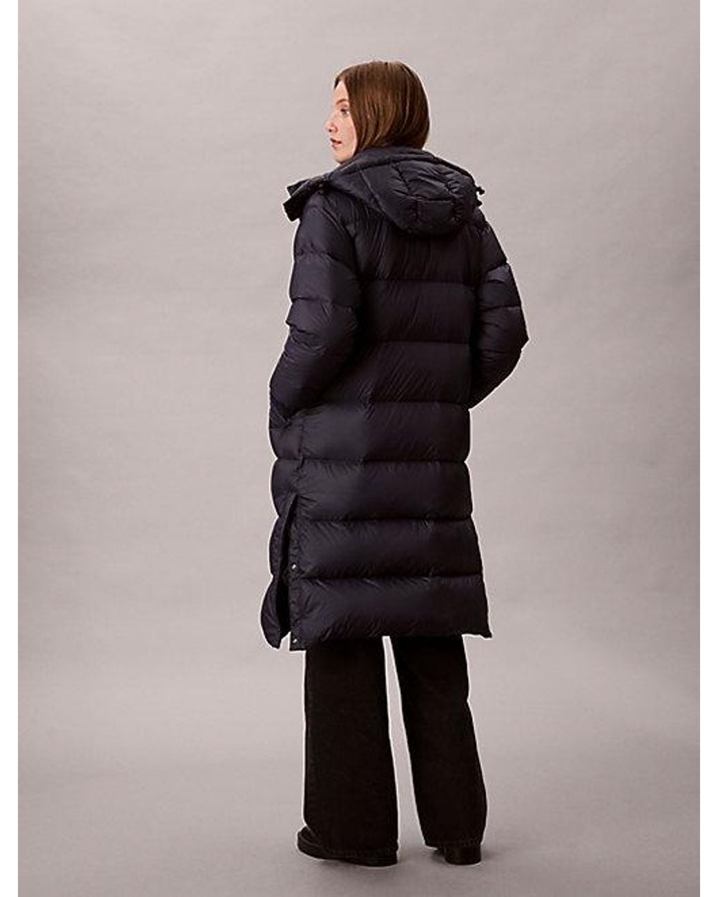 Calvin Klein Blue Jeans Hooded Down Puffer Coat