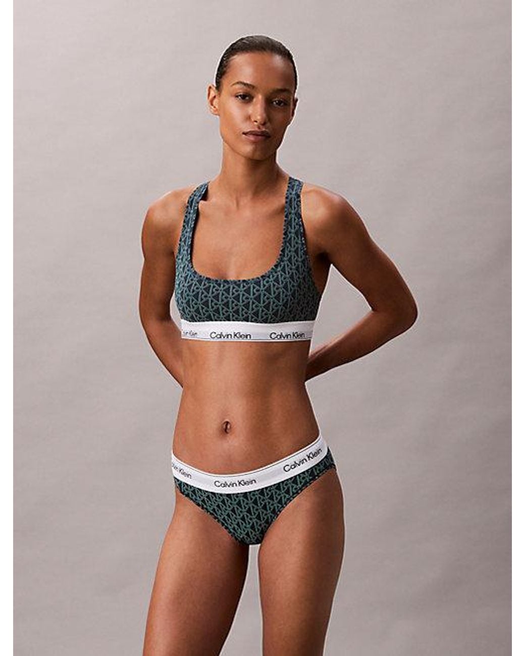 Calvin Klein Ongevoerde Bralette in het Brown