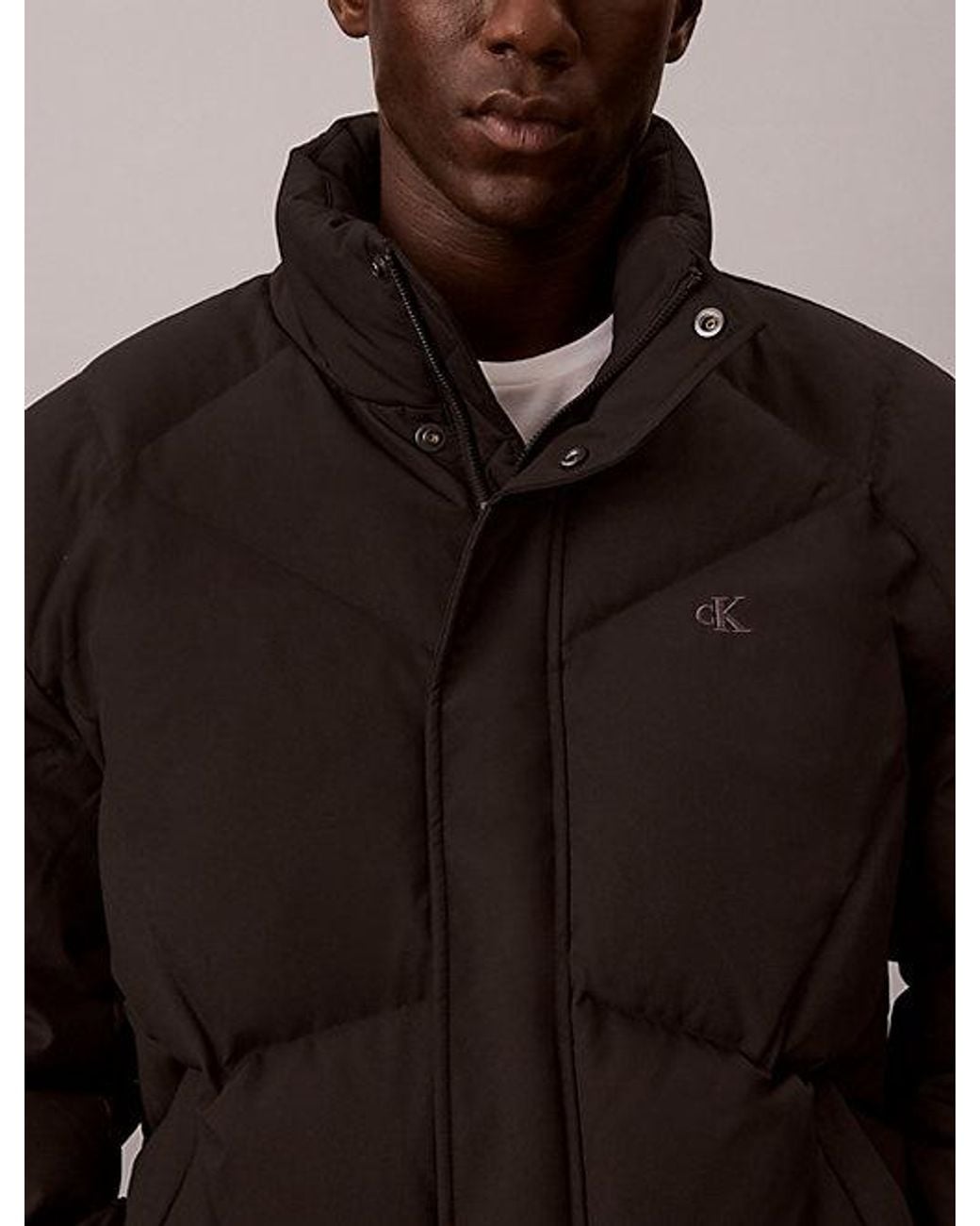Calvin Klein Brown Jeans Relaxed Quilted Down Puffer Jacket for men
