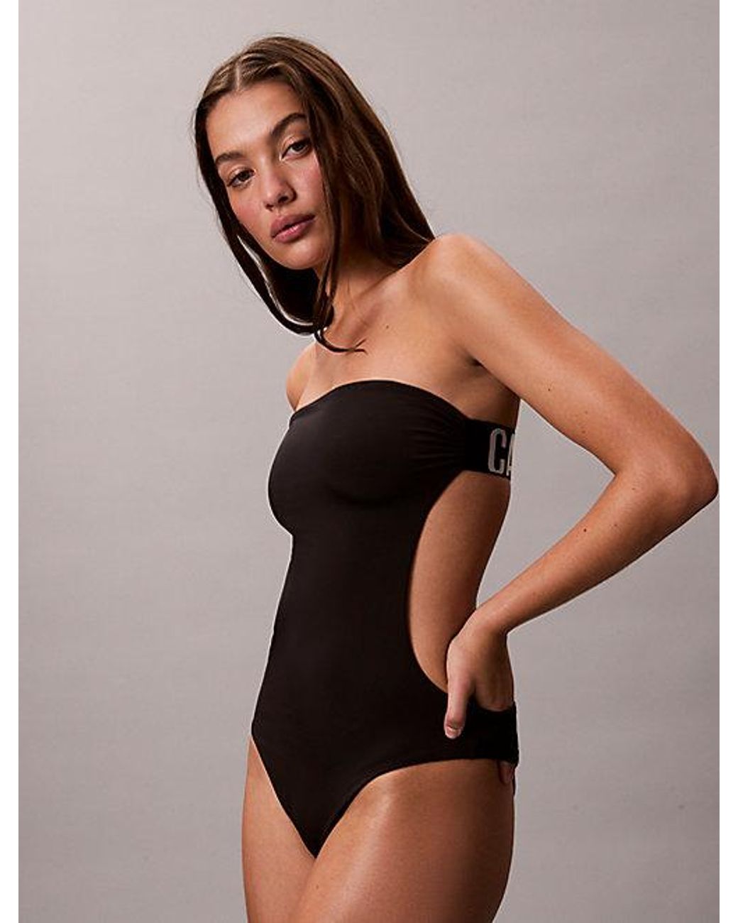 Calvin Klein Uitgesneden Badpak in het Black