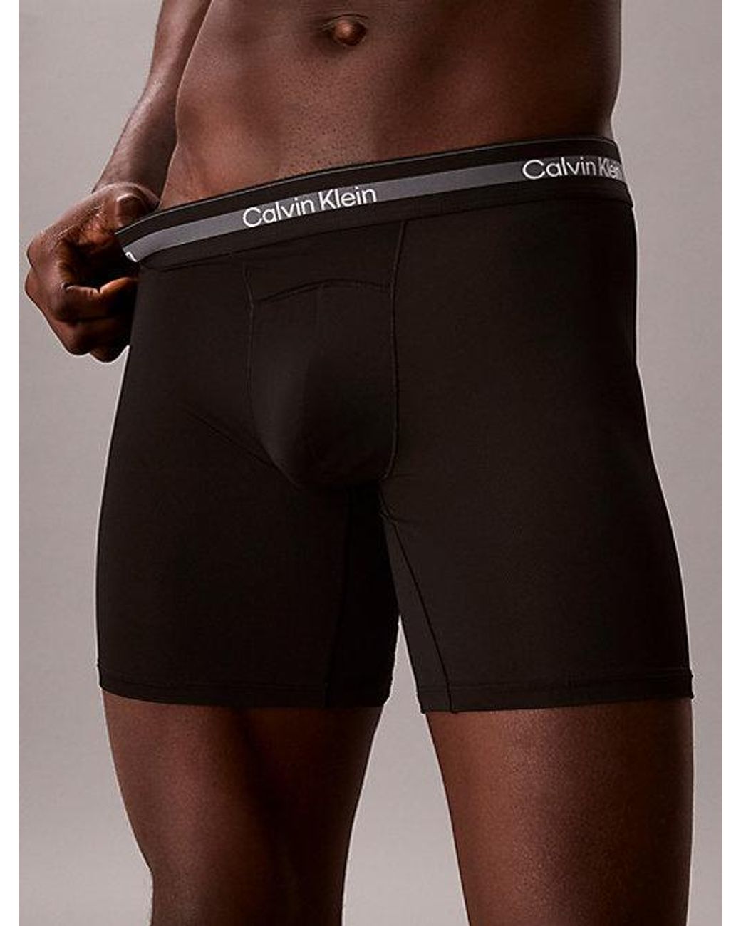 Calvin Klein 3-Pack Lange Boxer Briefs in het Black voor heren