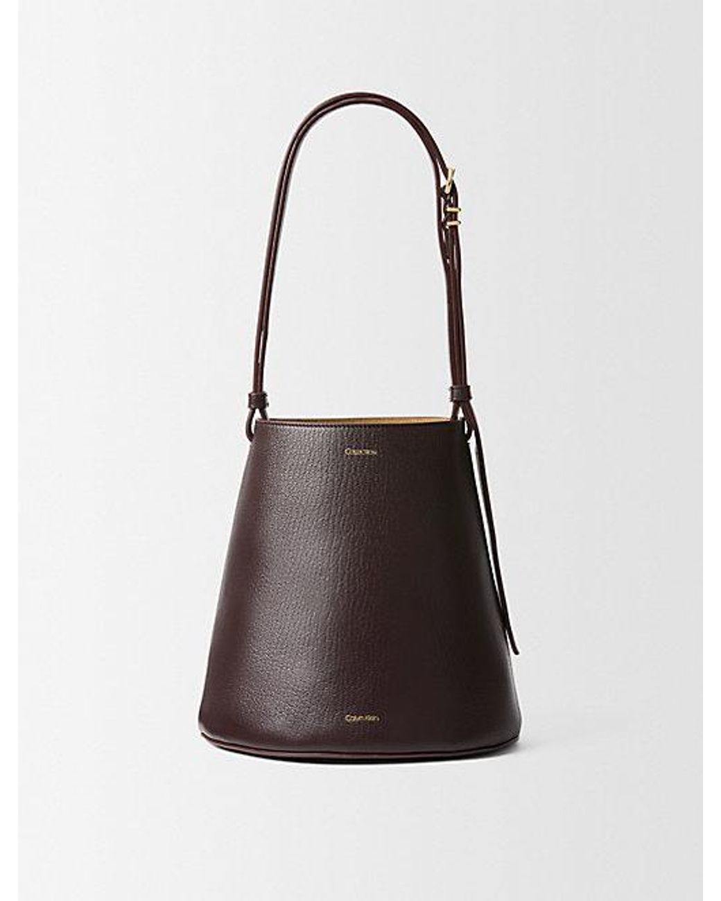Calvin Klein White Orbita Bucket Bag