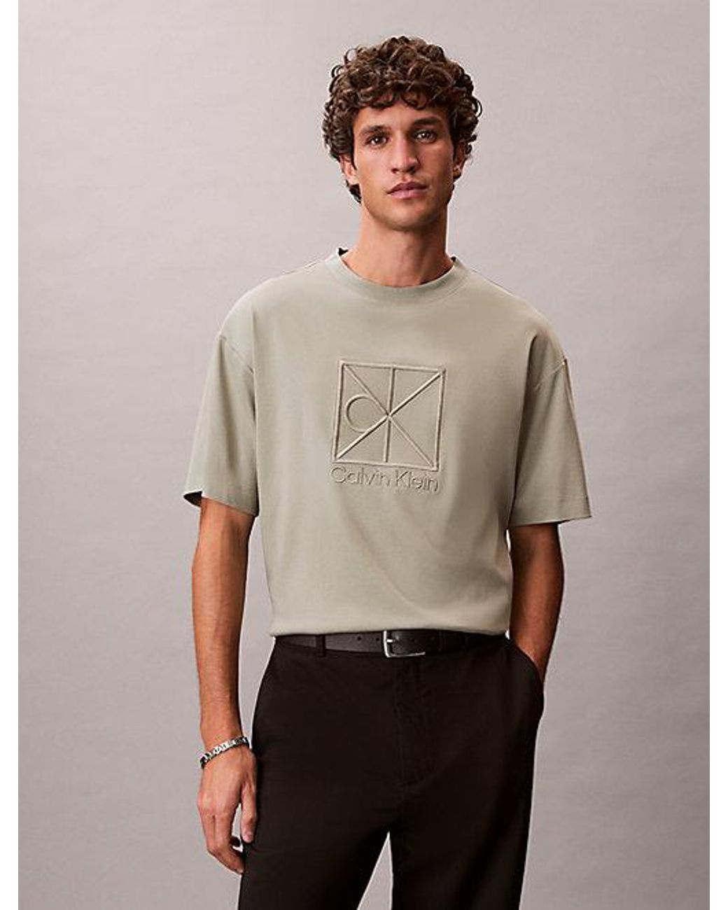 Calvin Klein Multicolor Relaxed Embroidered Logo T-Shirt for men