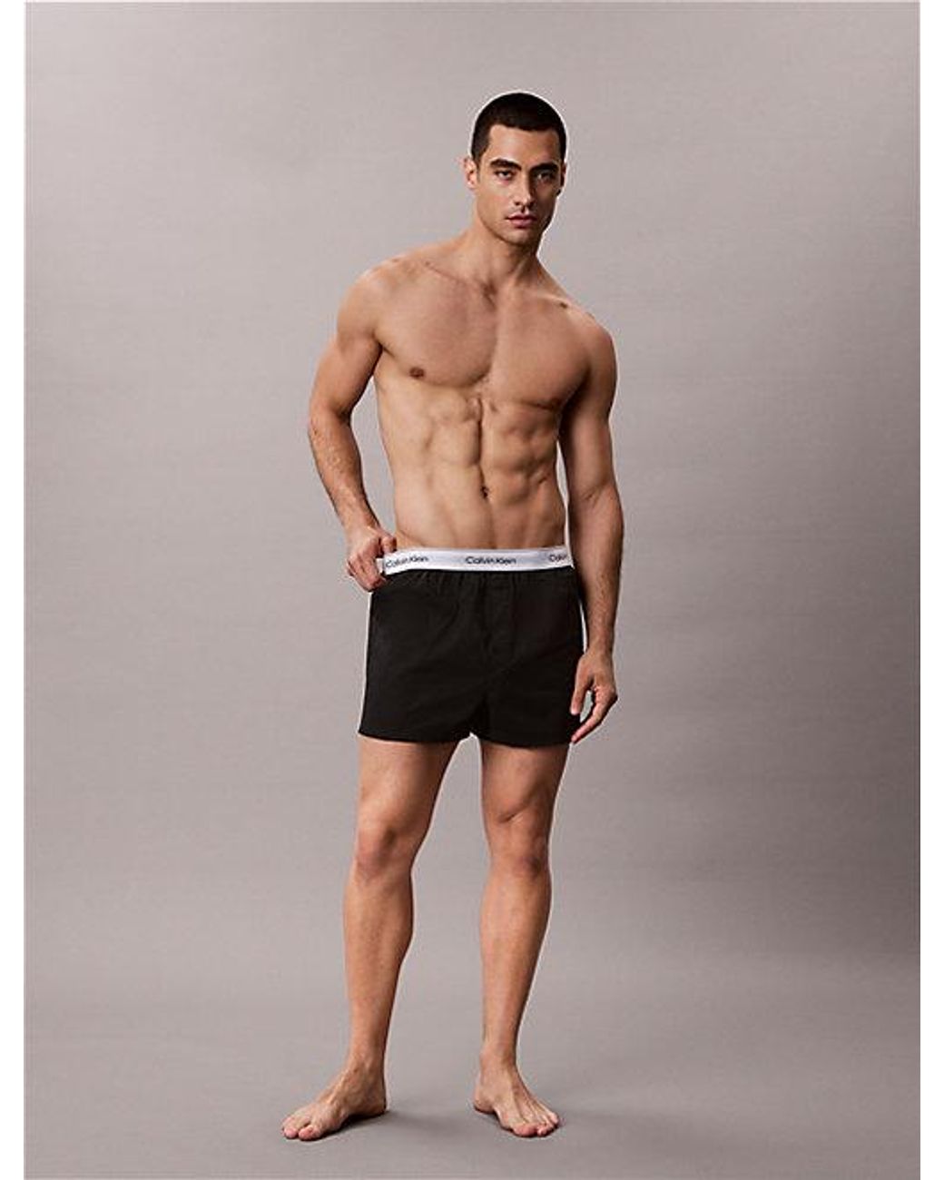 Calvin Klein Blue 3 Pack Slim Boxers Icon Cotton Stretch for men