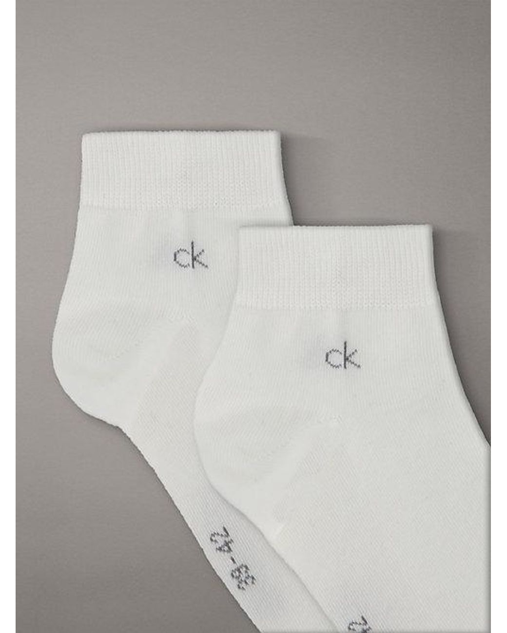 Calvin Klein Gray 3 Pack Soft Cotton Stretch Ankle Socks for men