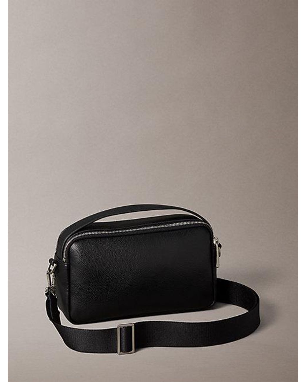 Calvin Klein Black Raised Logo Camera Bag for men