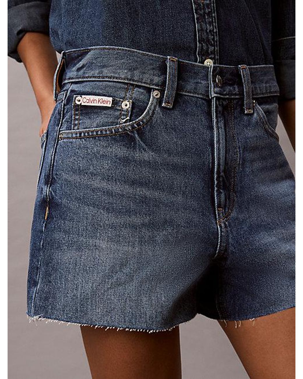 Calvin Klein Blue Jeans 90S Relaxed Denim Shorts