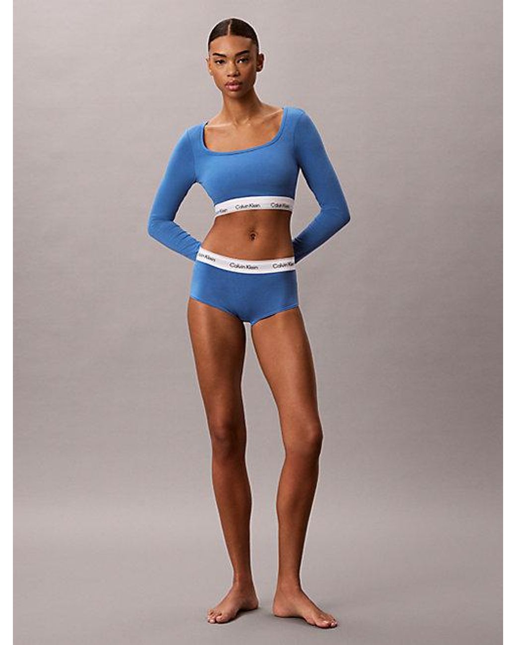 Calvin Klein Blue Boy Shorts Icon Cotton Modal