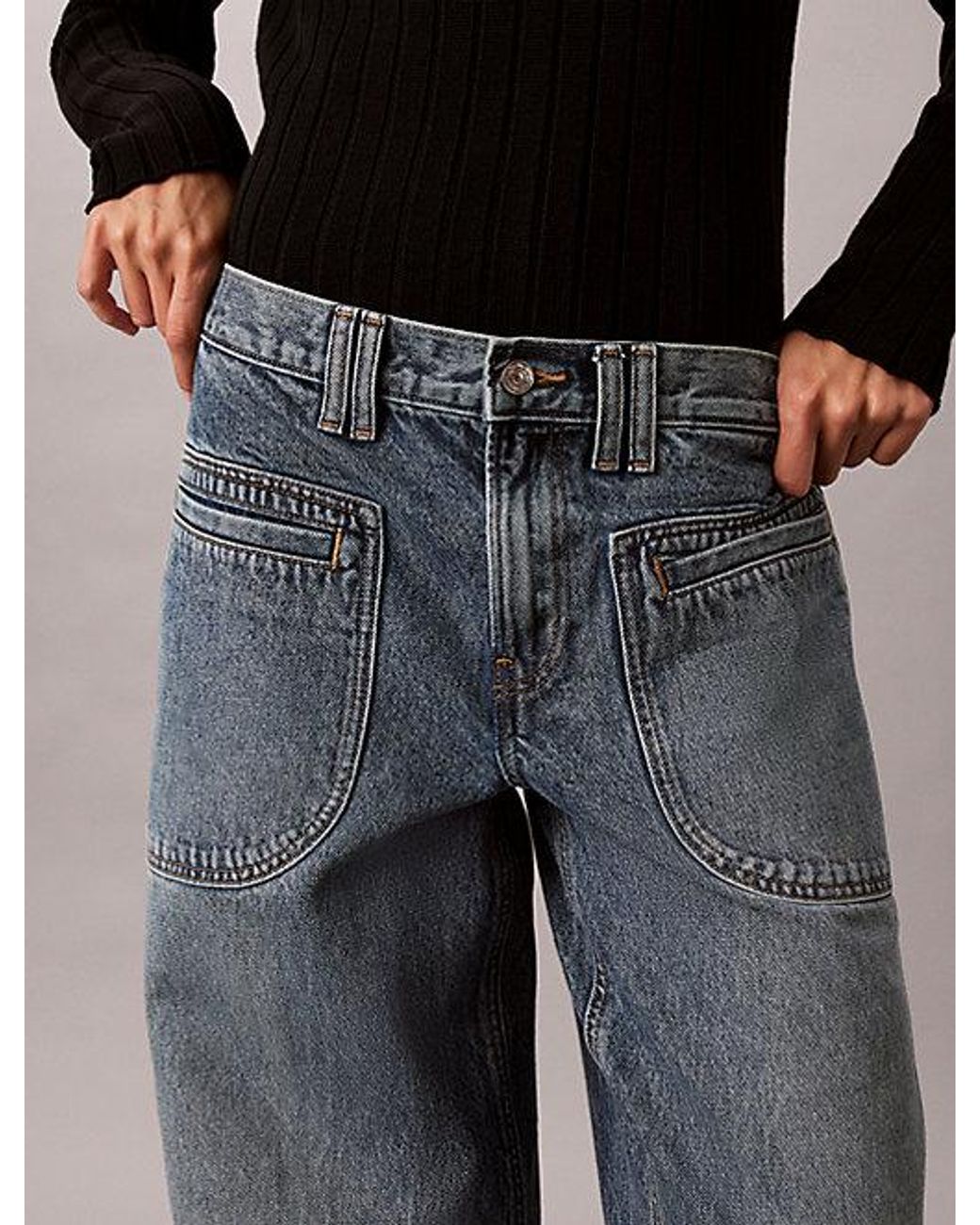 Calvin Klein Multicolor Jeans Low Rise Baggy Utility Jeans