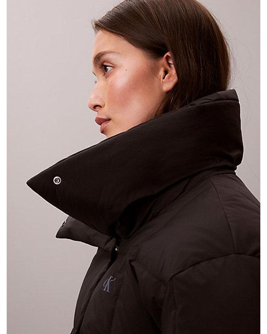 Calvin Klein Blue Jeans Short Down Puffer Jacket