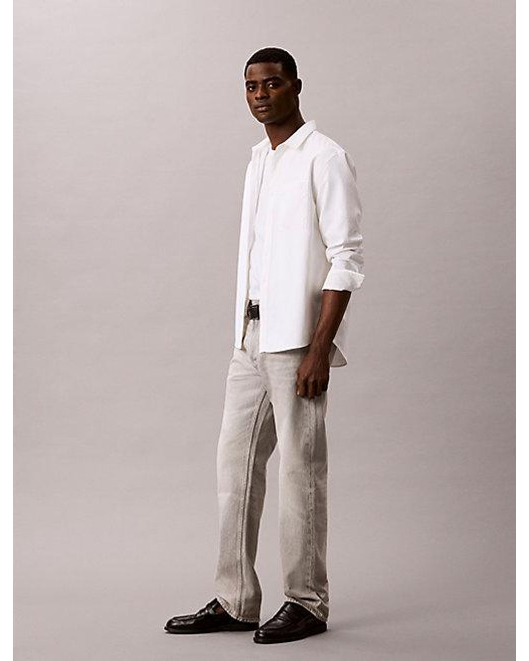 Calvin Klein Gray Jeans Standard Straight Jeans for men