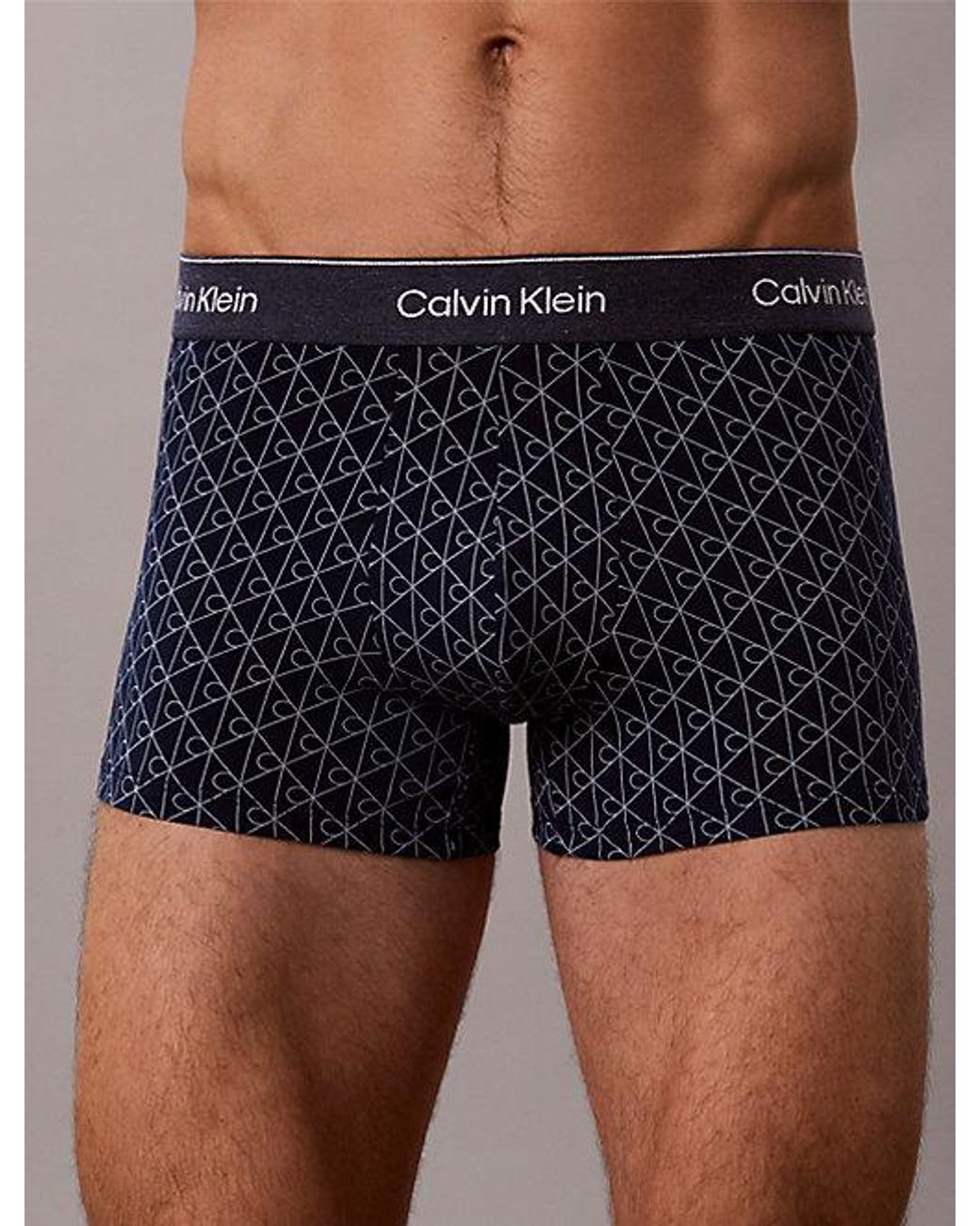 Calvin Klein Blue Trunks Icon Cotton Stretch for men
