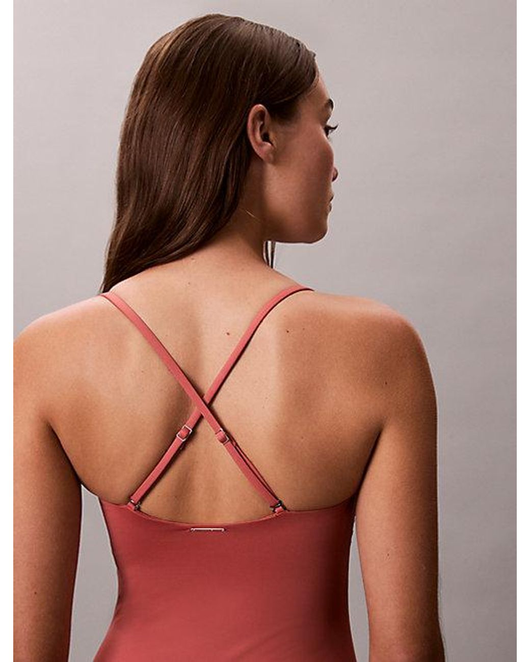 Calvin Klein Pink Bandeau Swimsuit Essentials