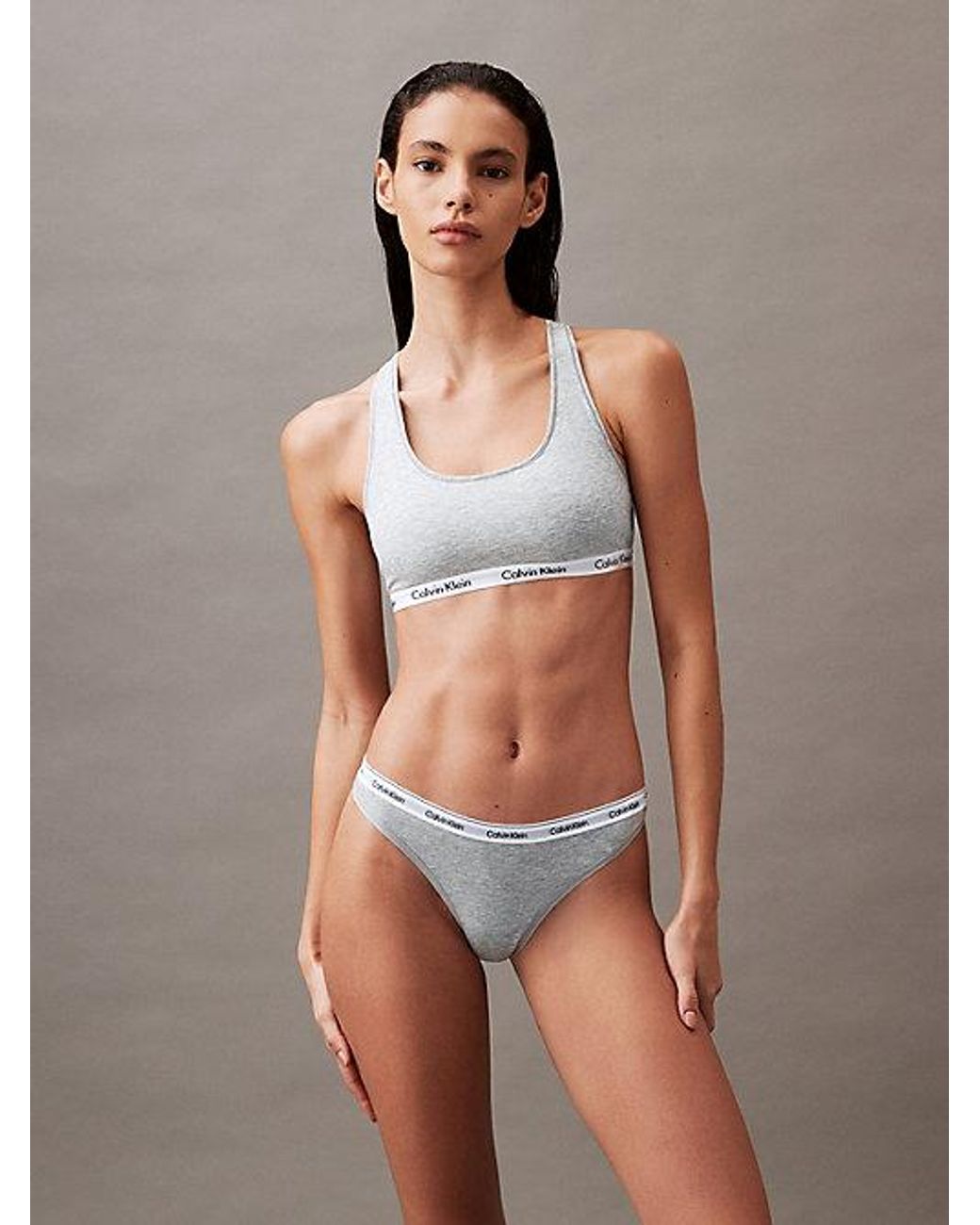Calvin Klein White 3 Pack Thongs Icon Logo