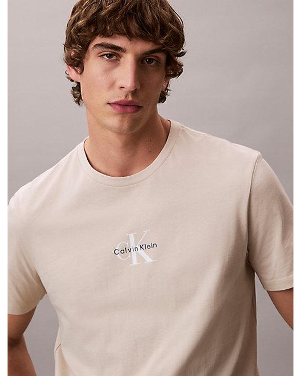 Calvin Klein Multicolor Jeans Monogram Logo T-Shirt for men