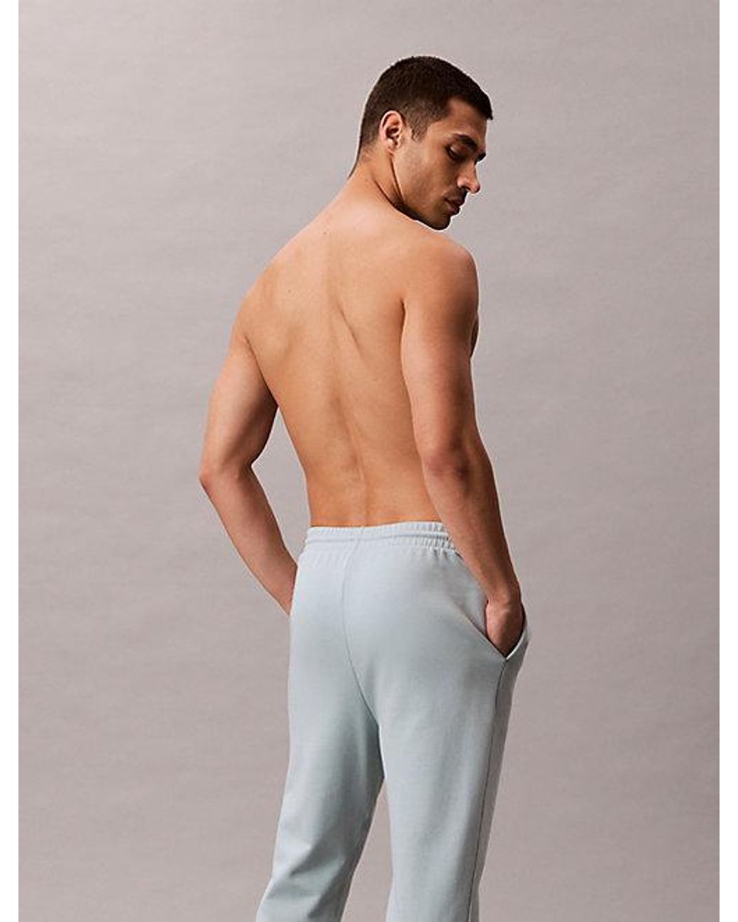 Calvin Klein Gray Lounge Joggers Icon Cotton French Terry for men