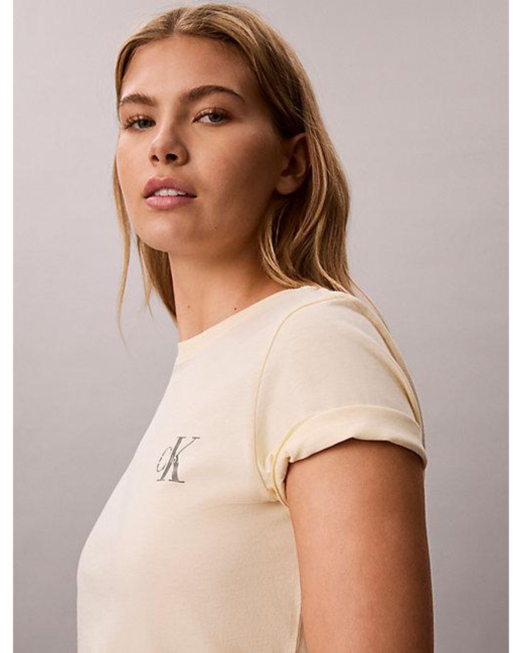 Calvin Klein White 2 Pack Cotton Monogram T-Shirts