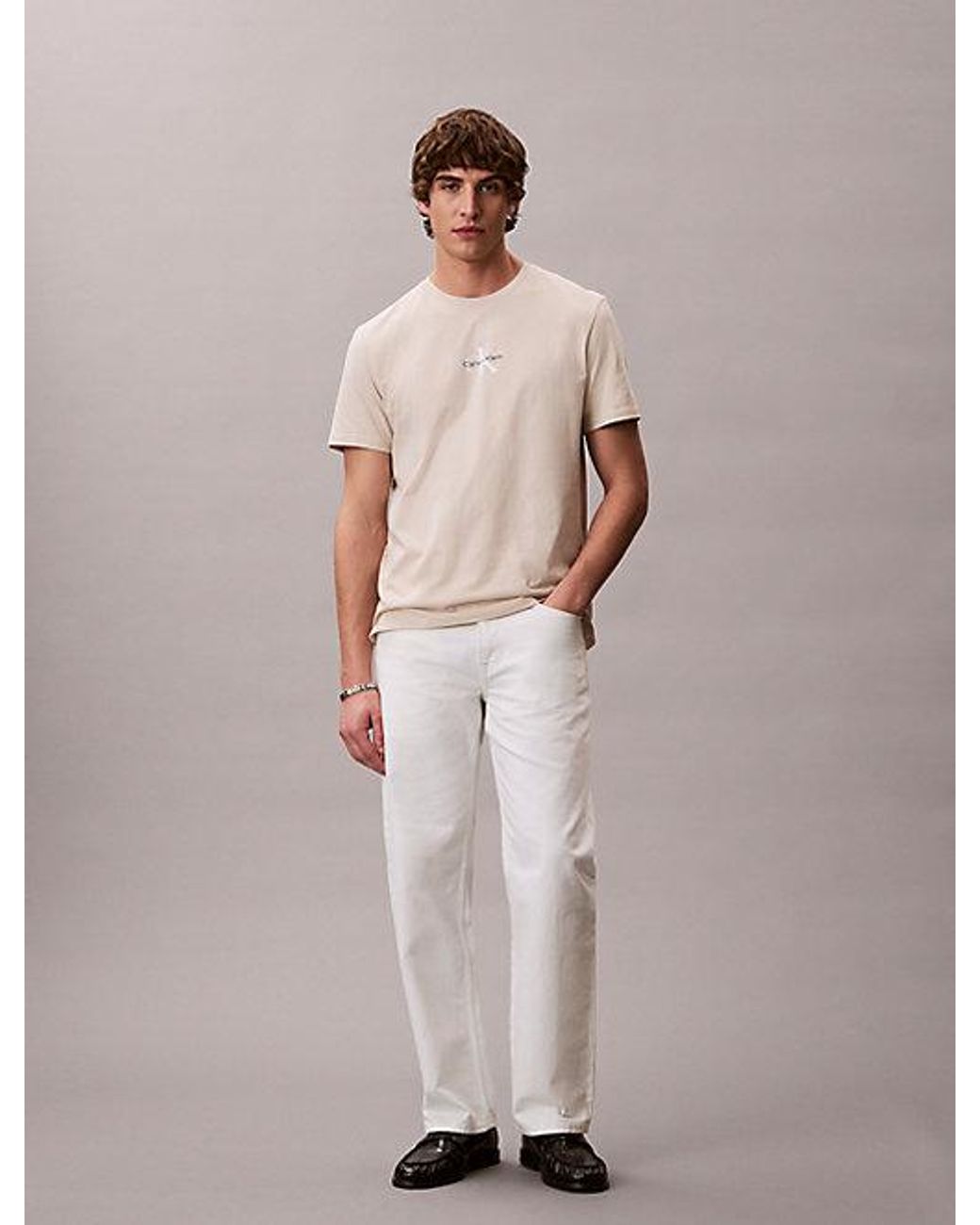 Calvin Klein Multicolor Jeans Monogram Logo T-Shirt for men