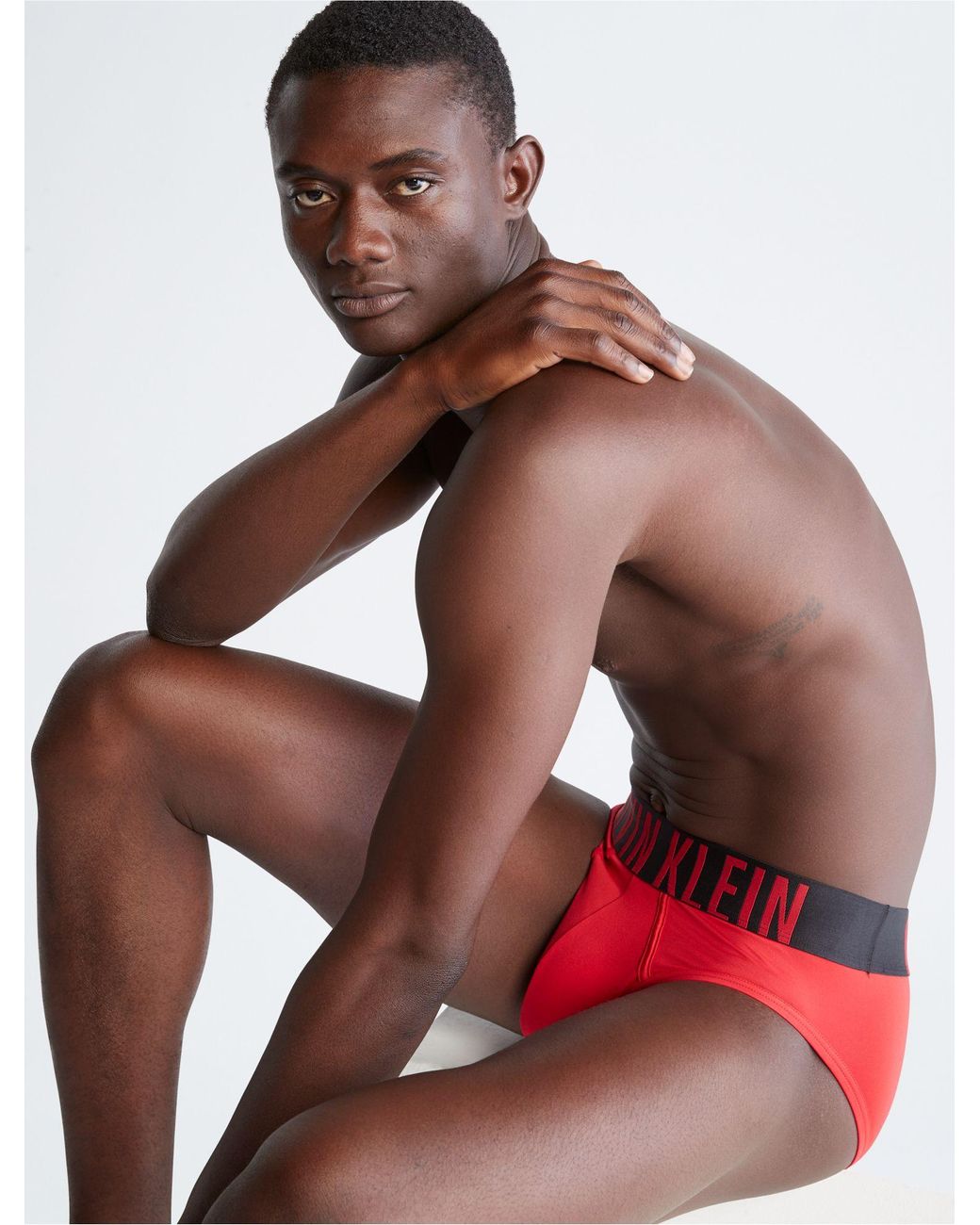 Calvin Klein Intense Power Micro 3 Pack Hip Brief in Red for Men | Lyst