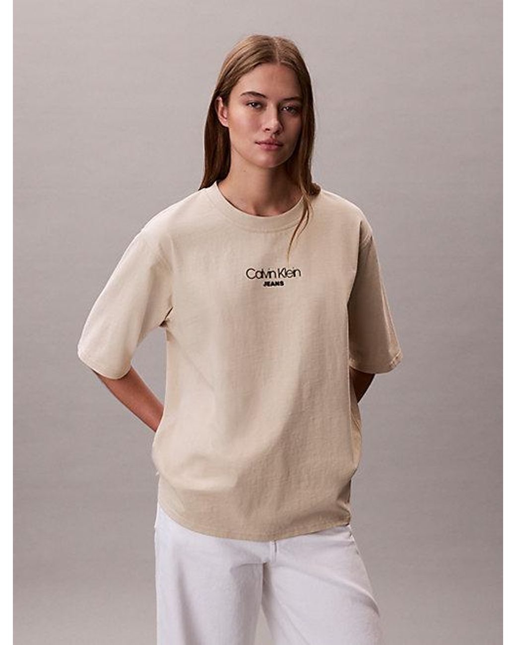 Calvin Klein Multicolor Jeans Oversized Logo T-Shirt