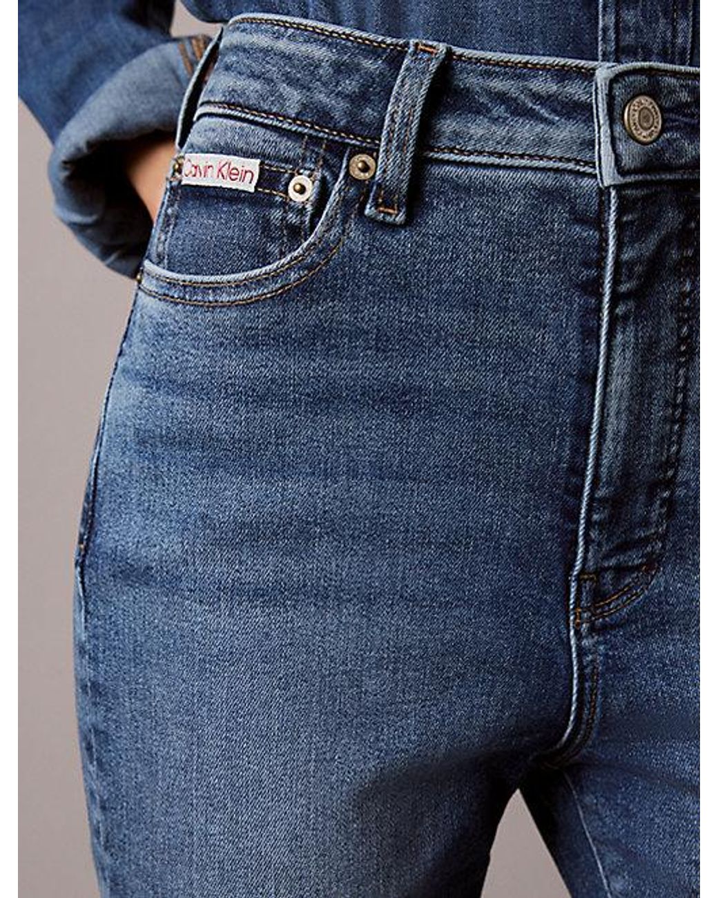 Calvin Klein Blue Jeans High Rise Skinny Jeans